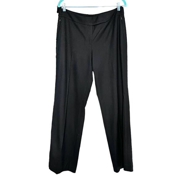 Akris Punto Bergdorf Goodman black wool slacks trousers size 10 - Picture 1 of 10